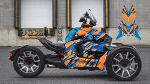 CanAM Ryker Graphics Orange Blue